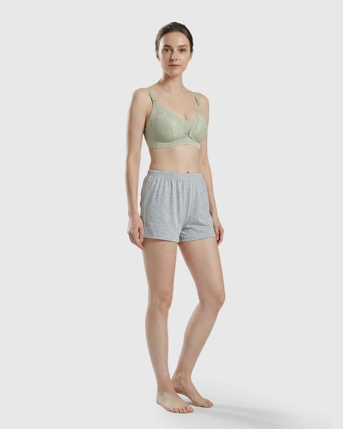 Bump Society – The Nursing Collection: Snap Front Lace-Pattern Nursing Bra