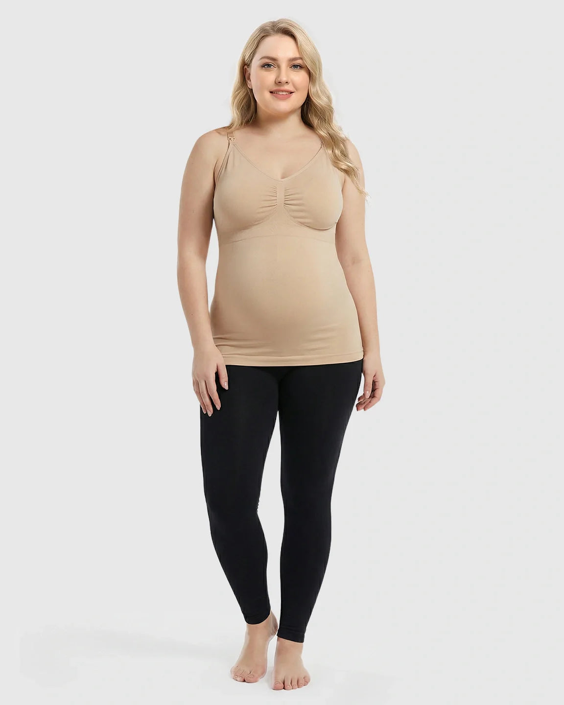 Bump Society – The Nursing Collection: Front-Opening Clasp Camisole-Style Maternity Nursing Top