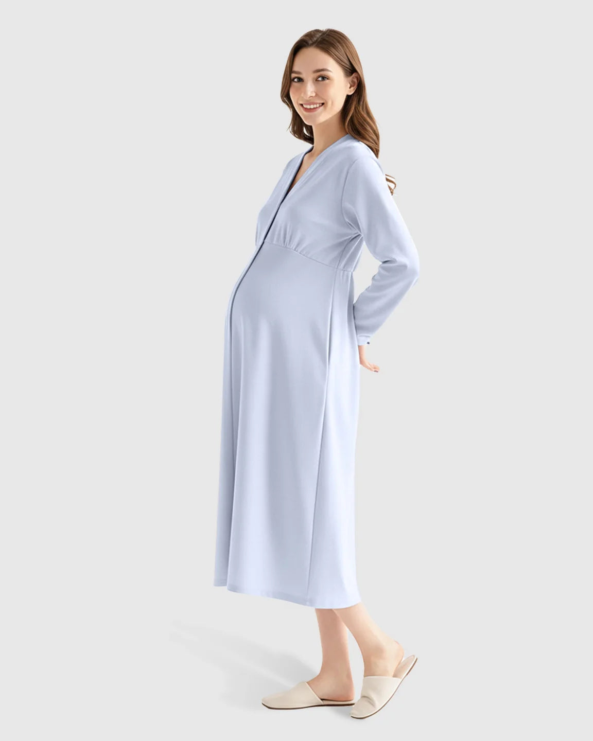 Bump Society – The Nursing Collection: Button Front Babydoll Nursing Dress