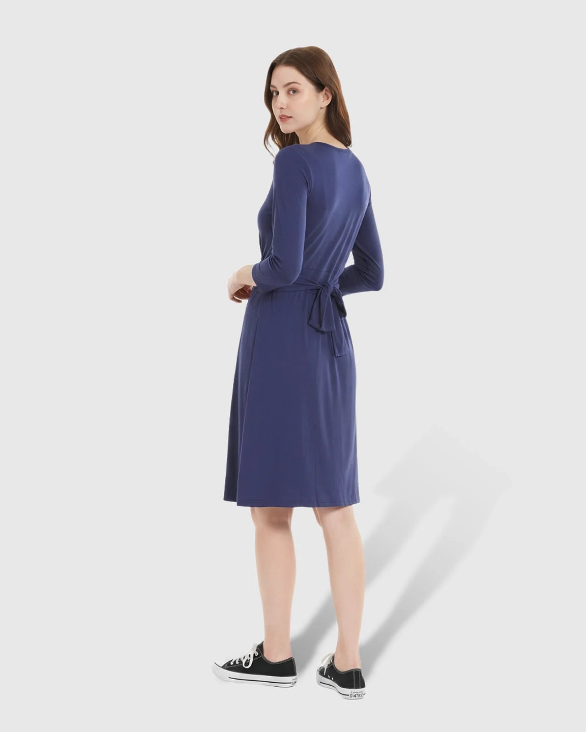 Bump Society – The Nursing Collection: Wrap-Front Nursing Access Everyday Maternity Dress