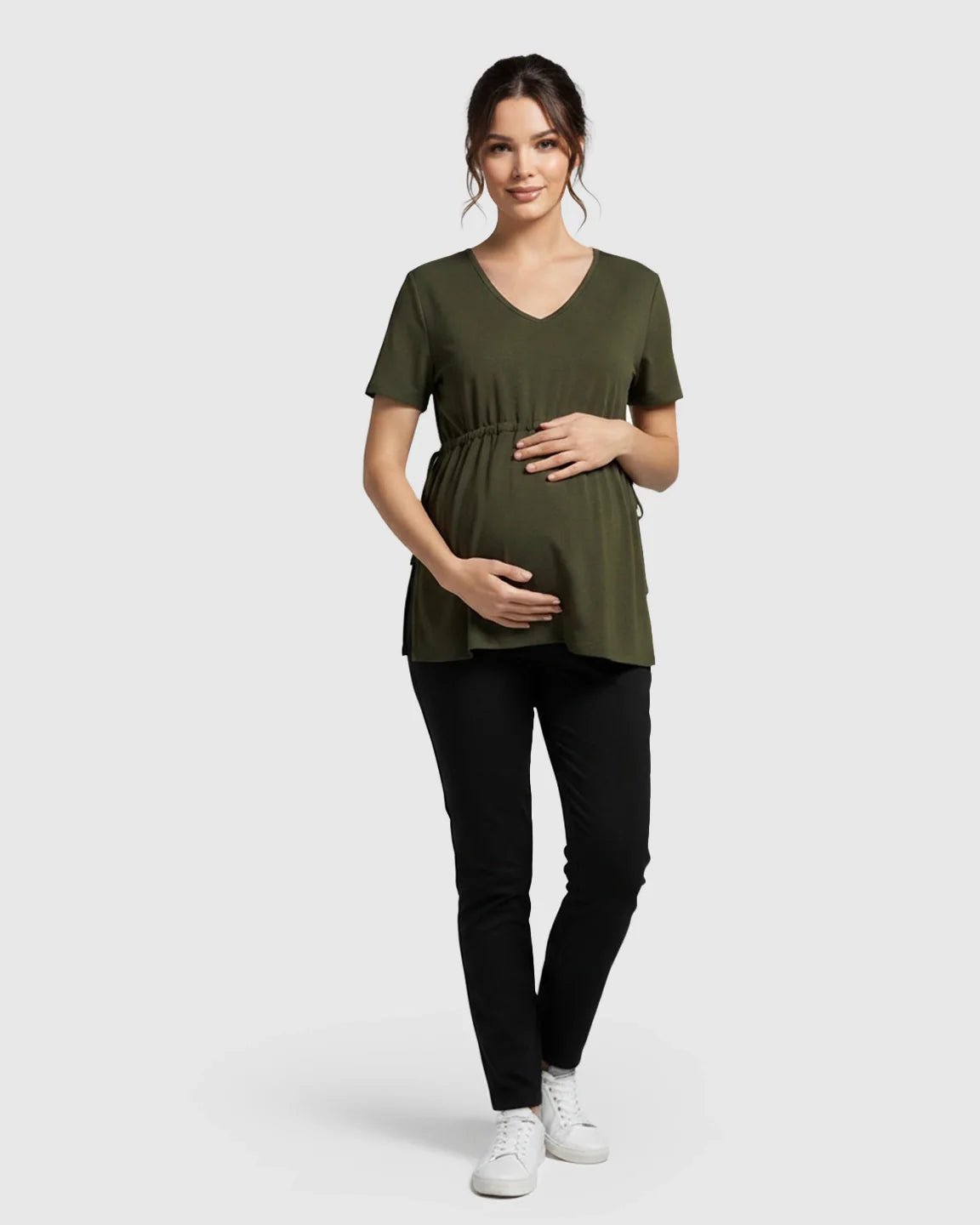 Bump Society – The Comfort Collection: Elastic-Waist Babydoll Maternity Top