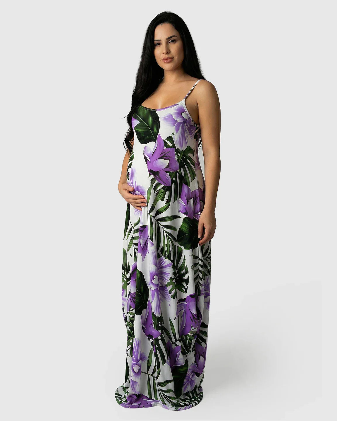 Bump Society – The Comfort Collection: Spaghetti Strap Casual Maternity Maxi Dress