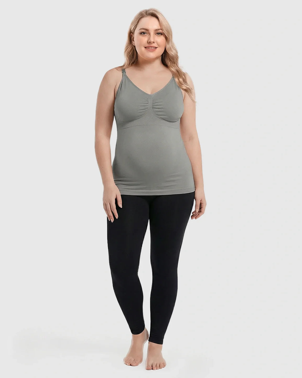 Bump Society – The Nursing Collection: Front-Opening Clasp Camisole-Style Maternity Nursing Top