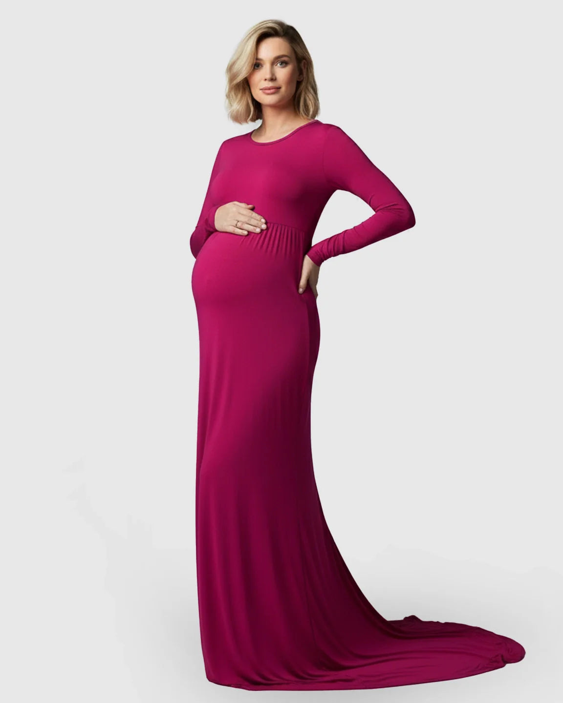 Bump Society – The Comfort Collection: Empire Waist Fitted Maternity Photoshoot Dress