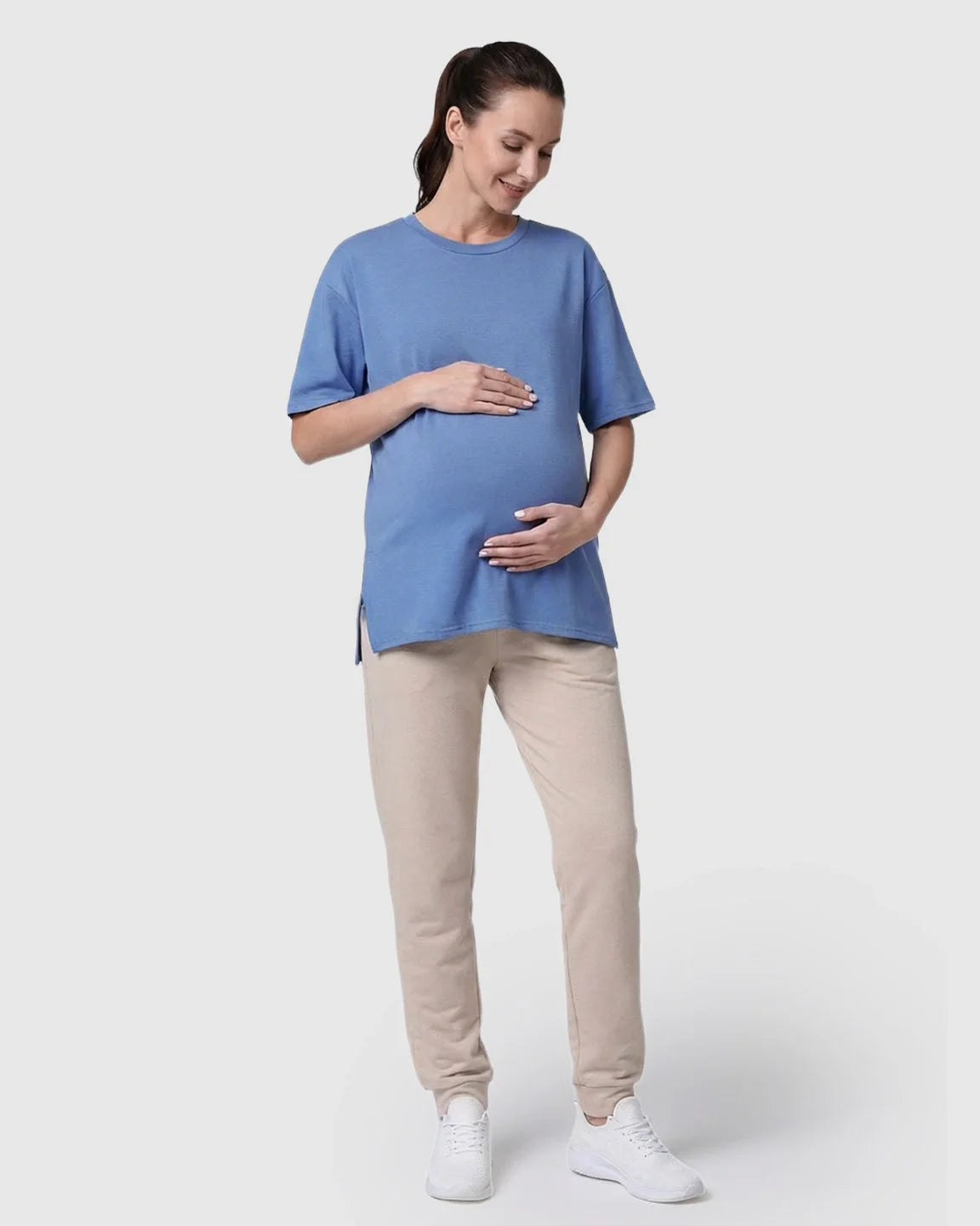 Bump Society – The Nursing Collection: Zipper Slits Casual Maternity Nursing T Shirt