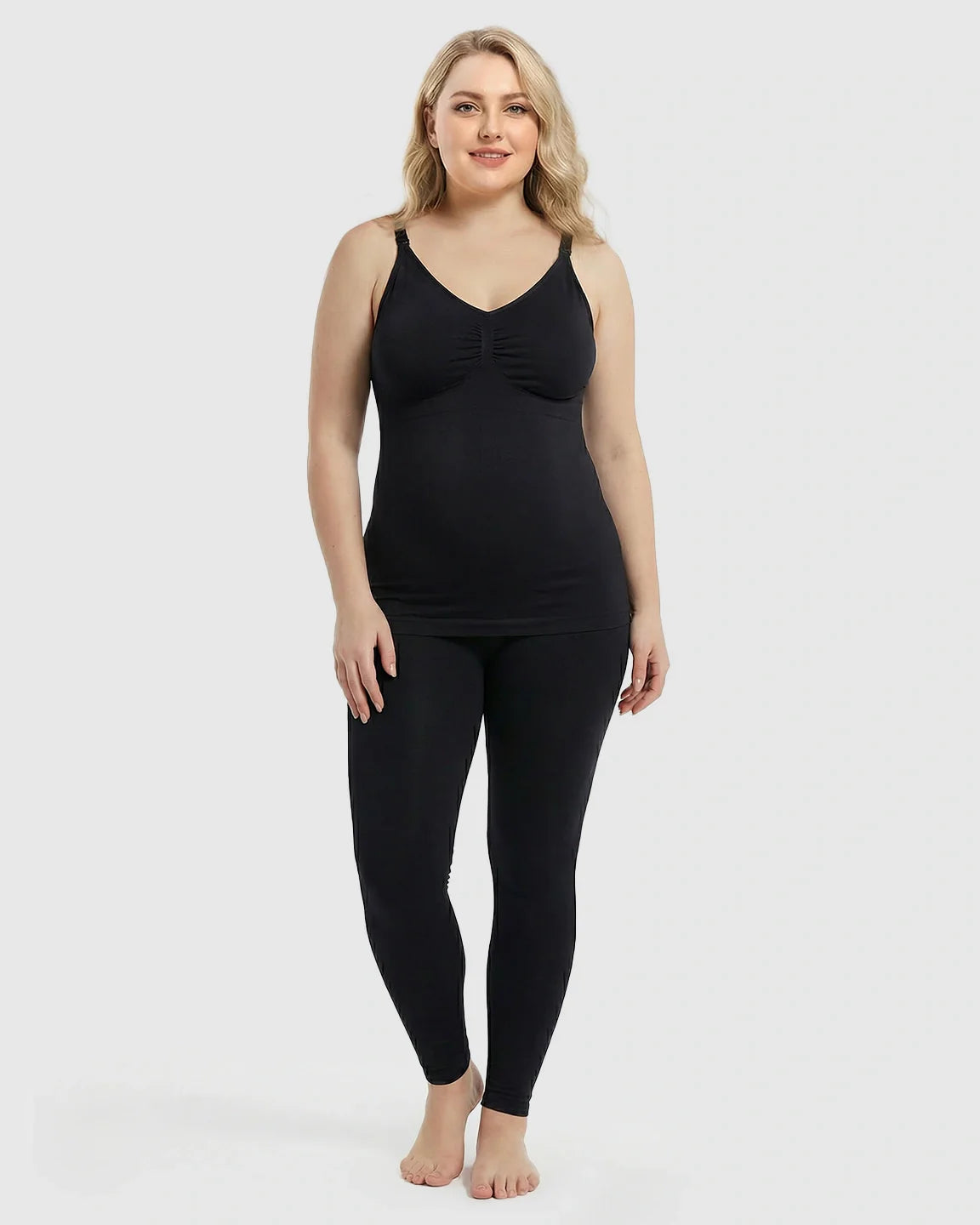 Bump Society – The Nursing Collection: Front-Opening Clasp Camisole-Style Maternity Nursing Top