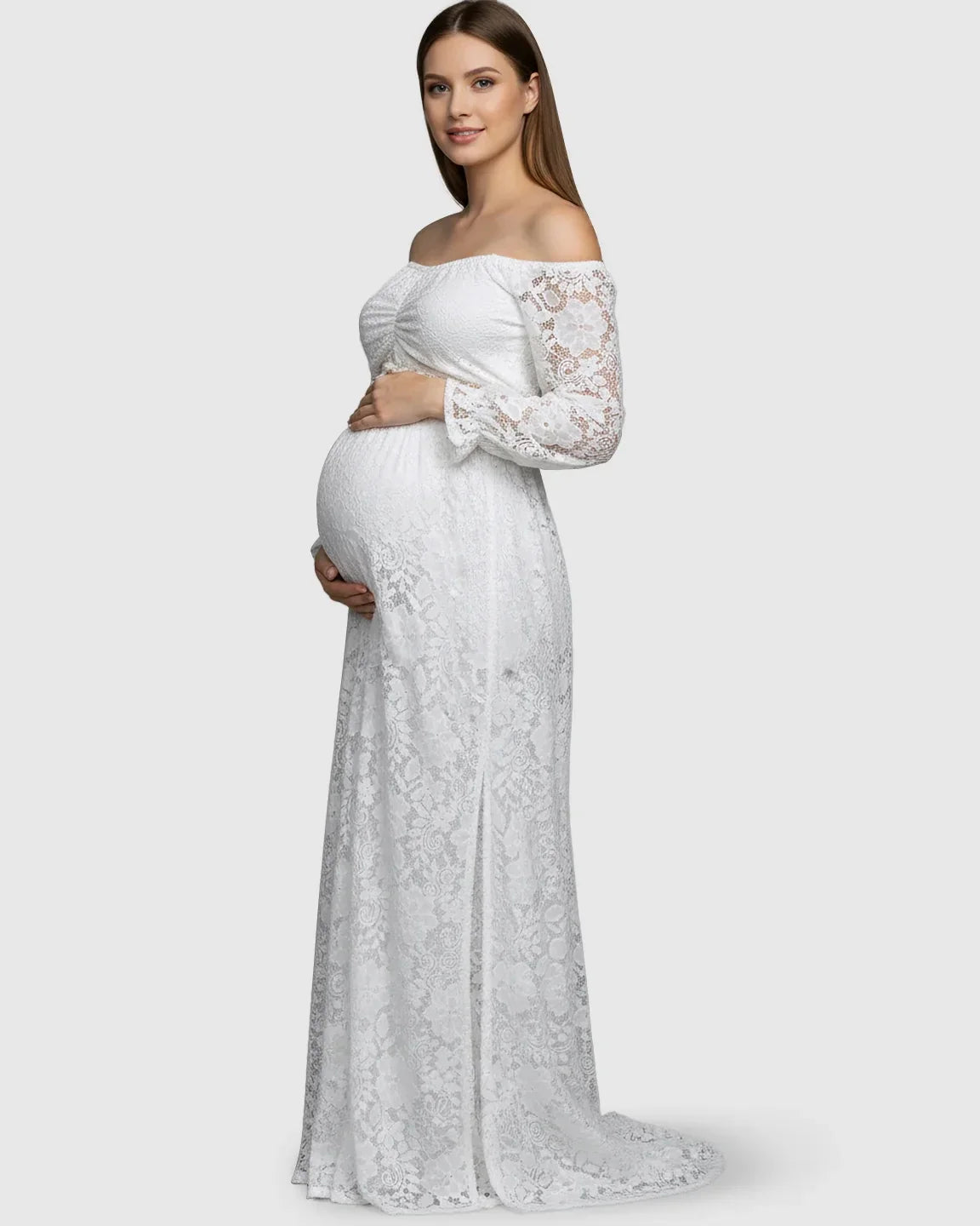 Bump Society – The Comfort Collection: Two Piece Flowing Laced Maternity Photoshoot Dress