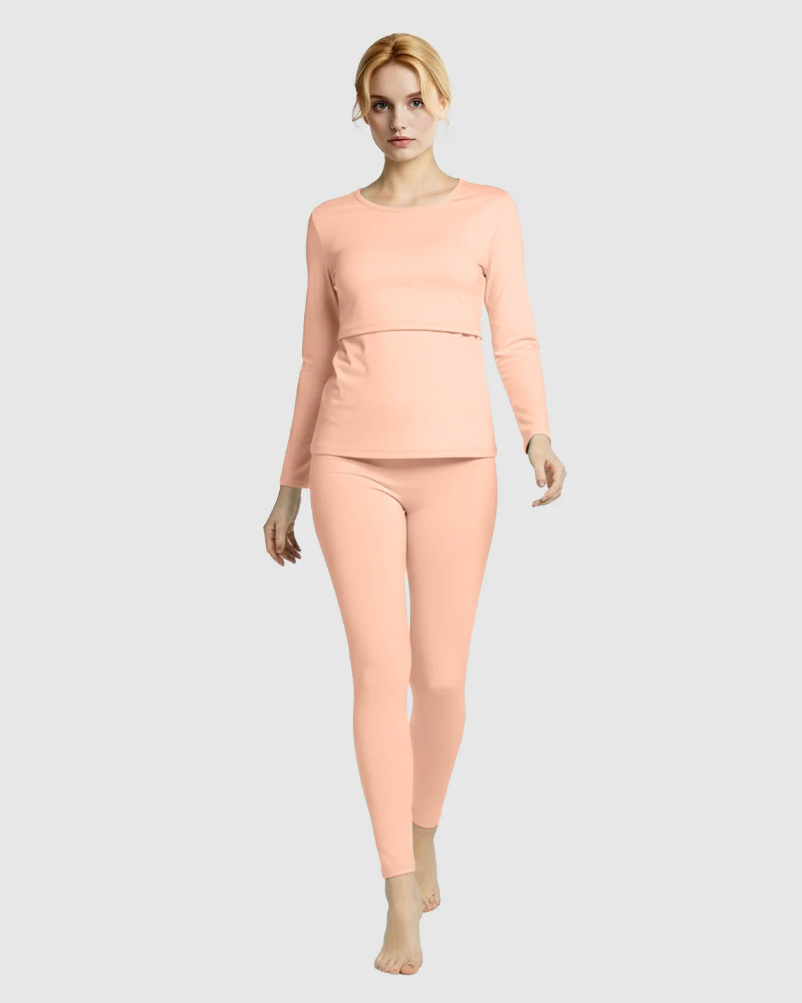Bump Society – The Nursing Collection: Thick Cotton Nursing Maternity Pajama Set