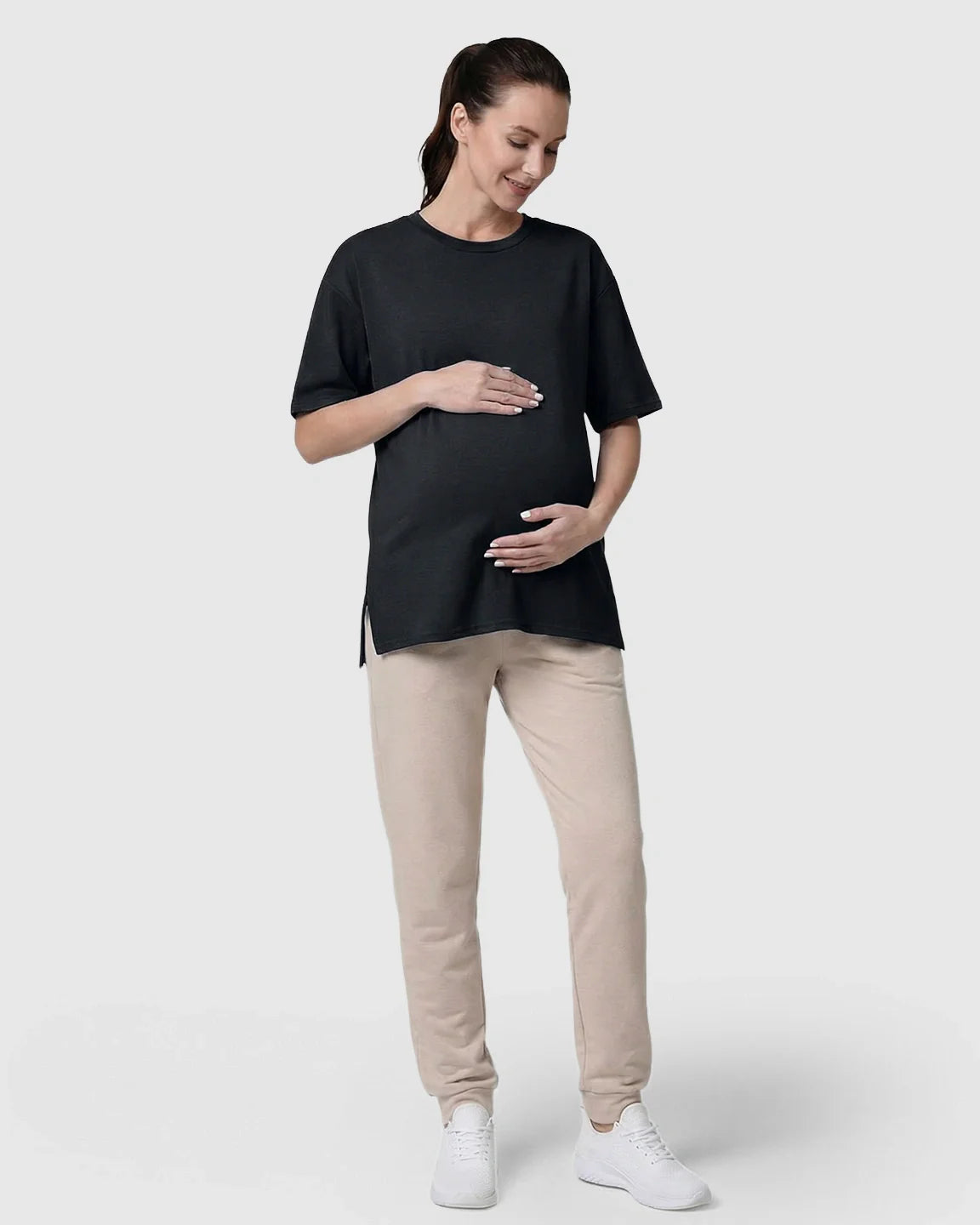 Bump Society – The Nursing Collection: Zipper Slits Casual Maternity Nursing T Shirt