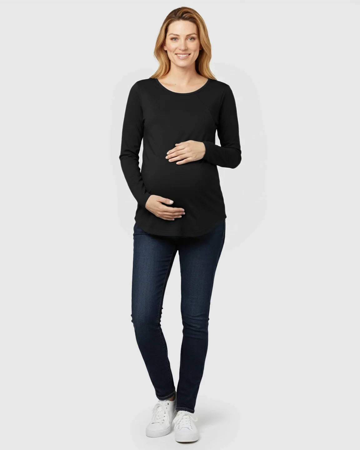 The Nursing Collection: Side-Zip Nursing Access Everyday Maternity Top