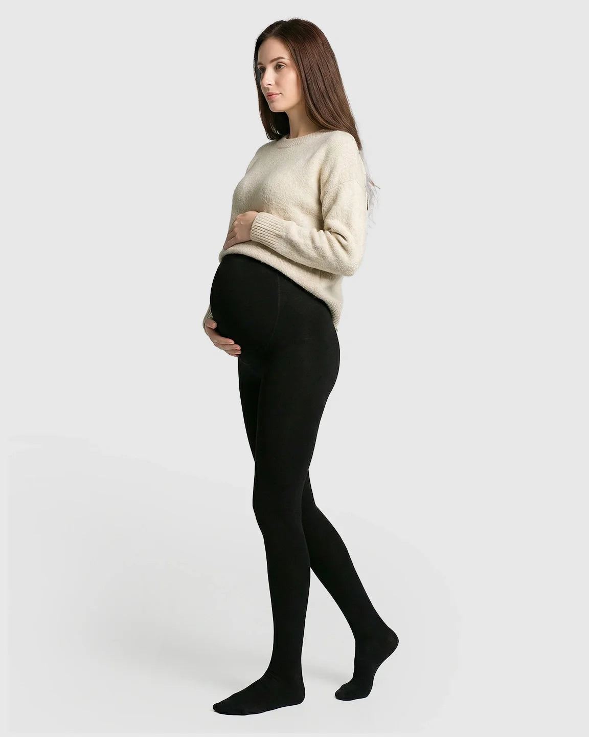 Bump Society – The Support Collection: High-Waist Belly Support Footless Design Maternity Leggings