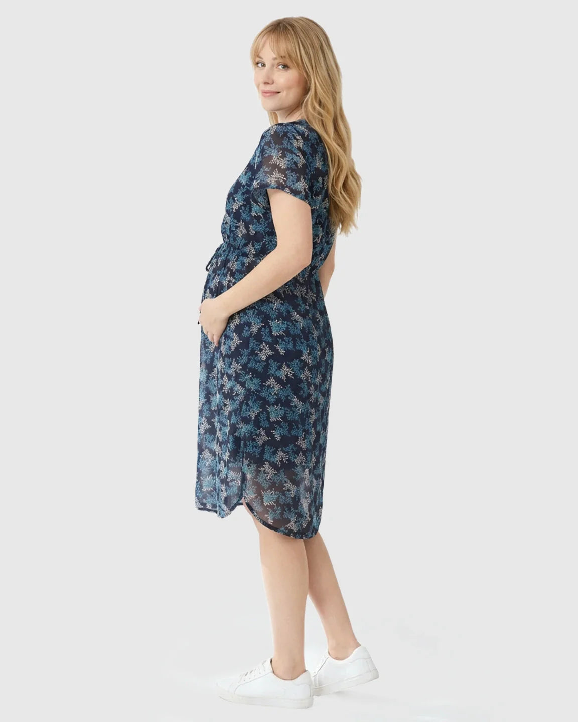 Bump Society – The Comfort Collection: V-Neck Fitted Modal Maternity Dress