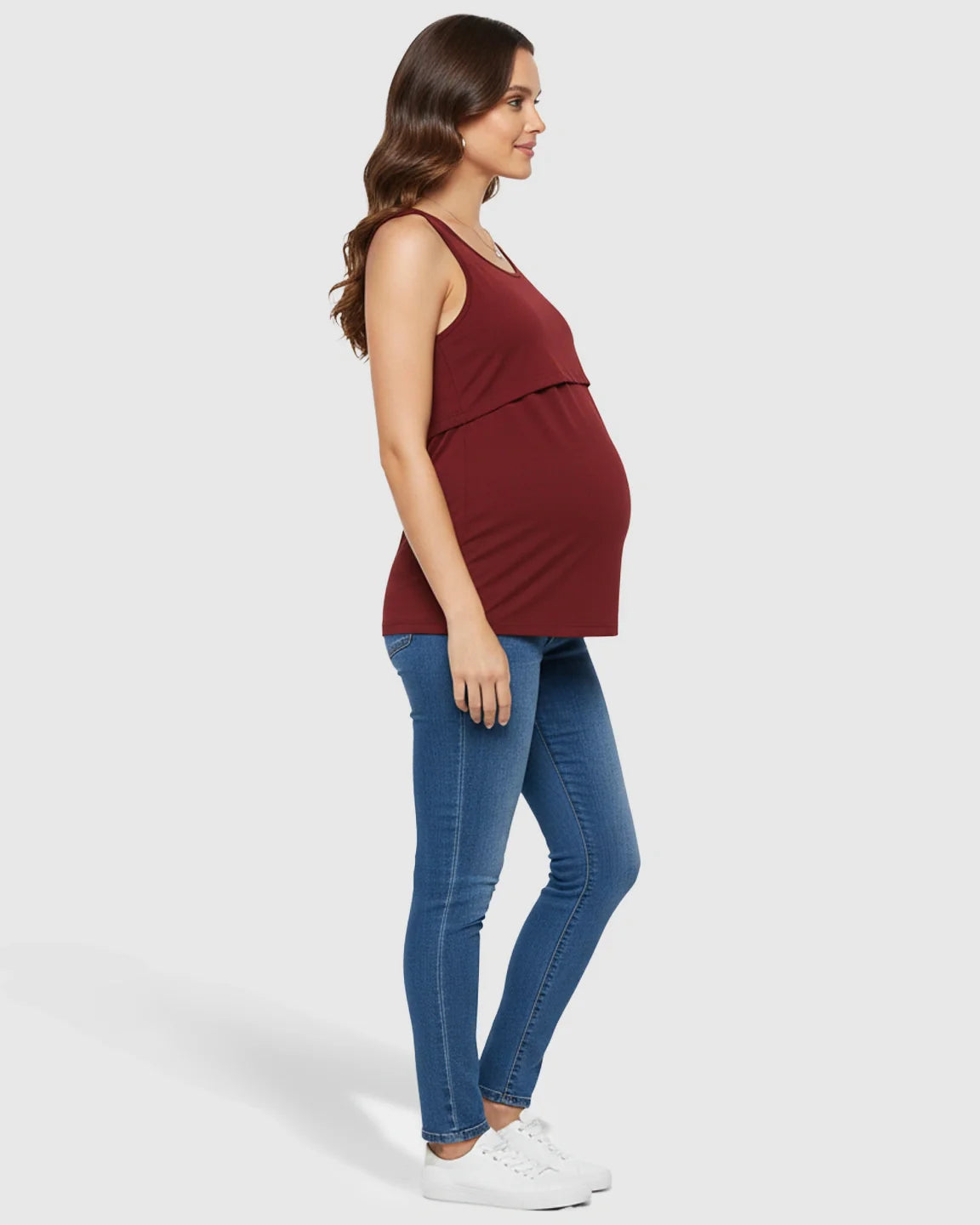 Bump Society – The Nursing Collection: Pull-Up Nursing Access Loose Fit Tank Top