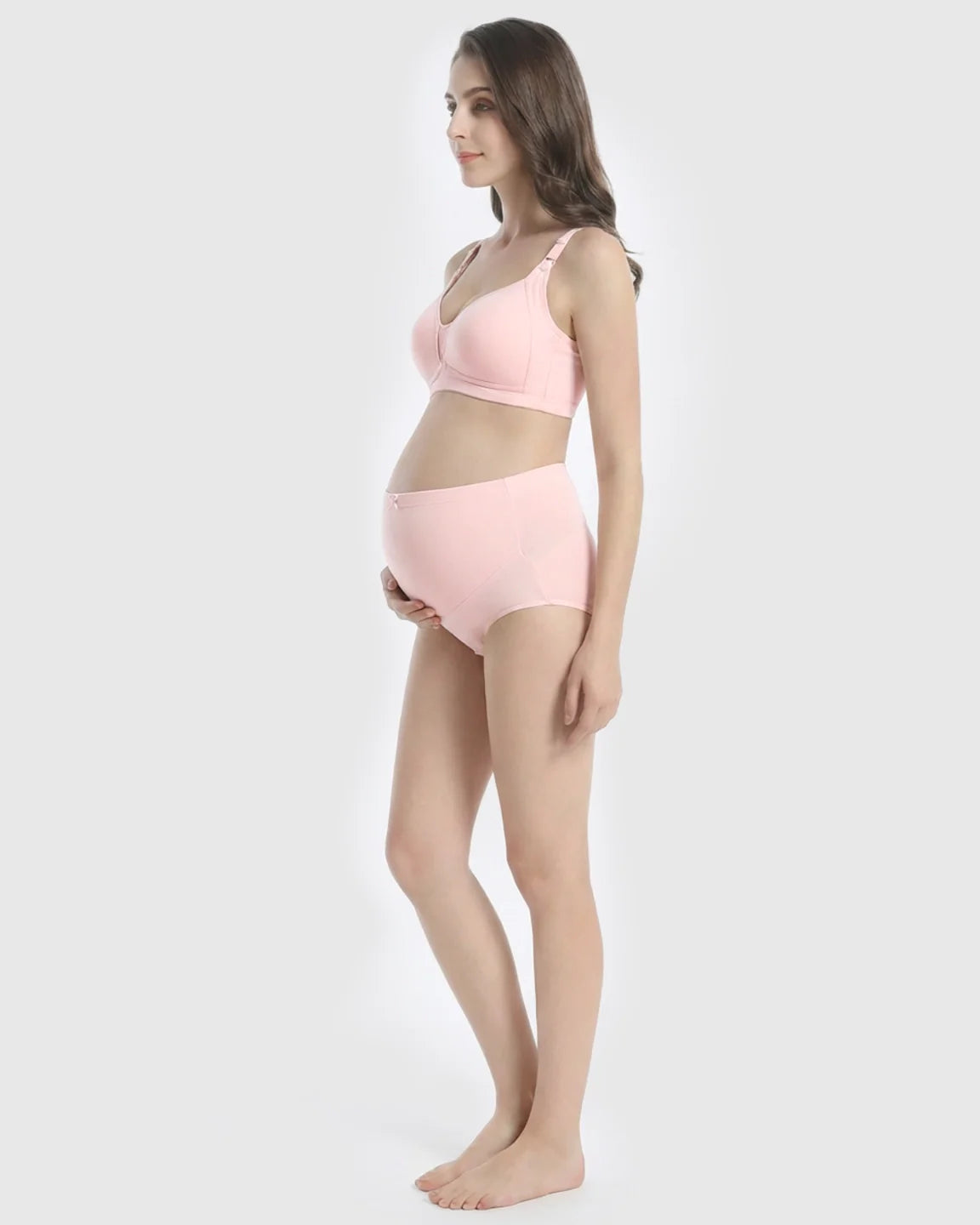 Bump Society – The Nursing Collection: Wire-Free Breathable High-Waist Maternity Nursing Bra & Panty Set