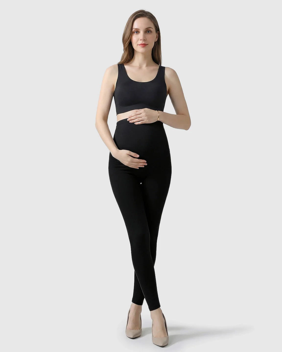Bump Society – The Support Collection: High-Waist Belly Support Maternity Leggings