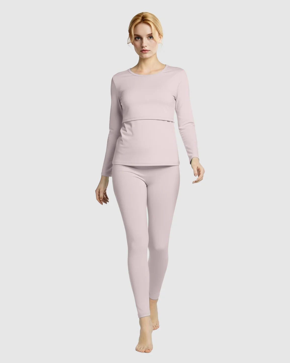 Bump Society – The Nursing Collection: Thick Cotton Nursing Maternity Pajama Set