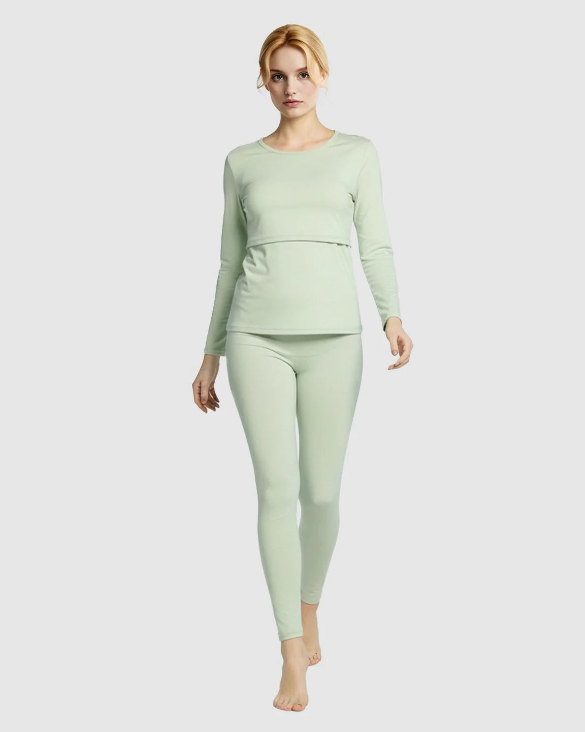 Bump Society – The Nursing Collection: Thick Cotton Nursing Maternity Pajama Set