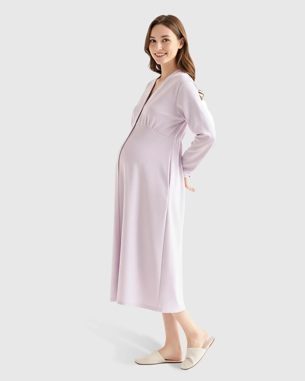 Bump Society – The Nursing Collection: Button Front Babydoll Nursing Dress