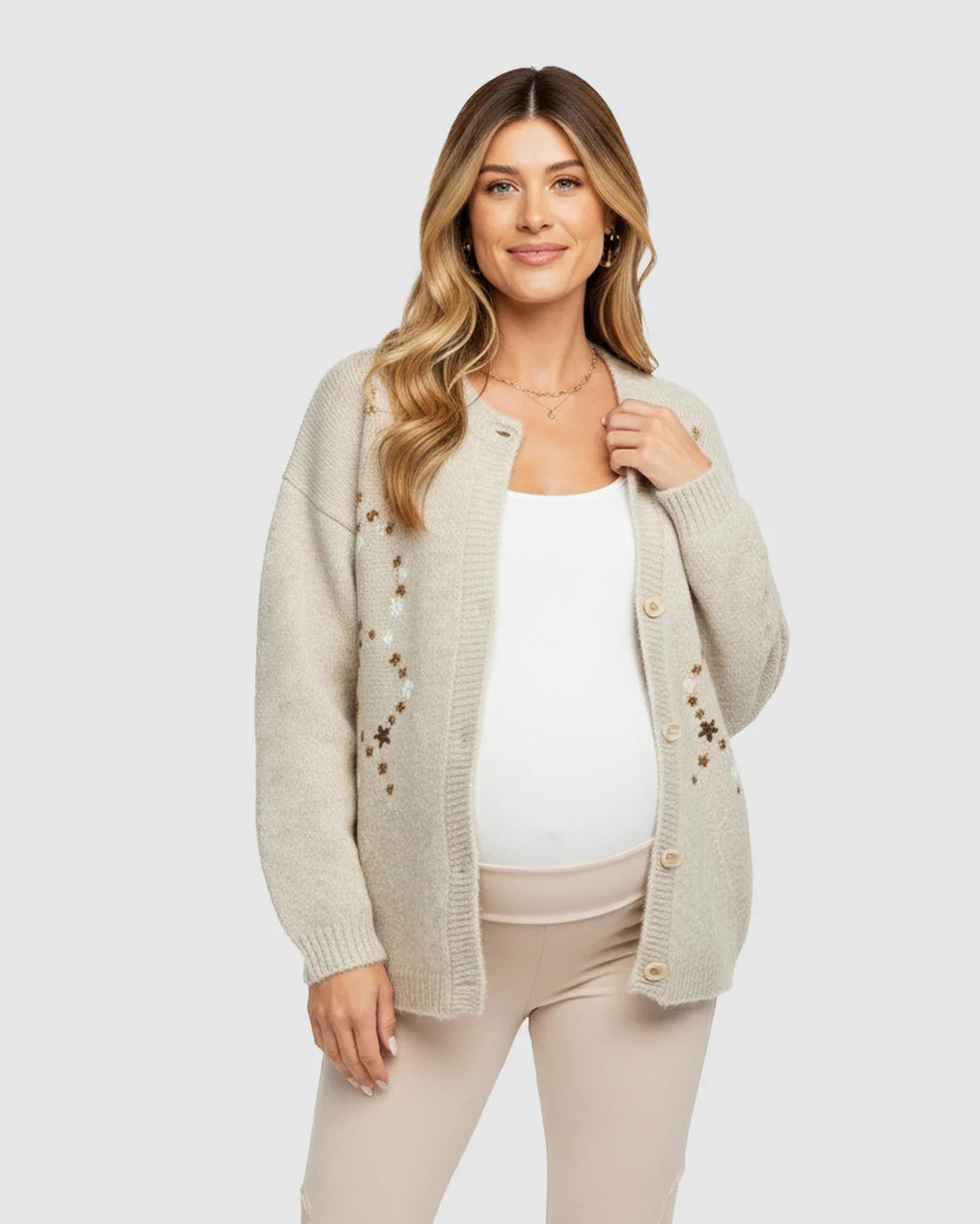 Bump Society – The Comfort Collection: Soft Knit Single Breasted Maternity Top
