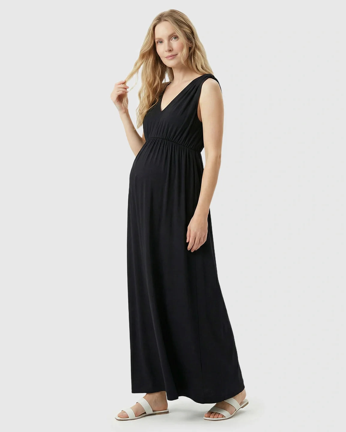 Bump Society – The Comfort Collection: Empire Waist Casual Maternity Maxi Dress