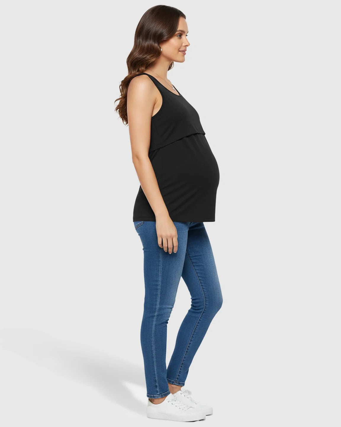 Bump Society – The Nursing Collection: Pull-Up Nursing Access Loose Fit Tank Top