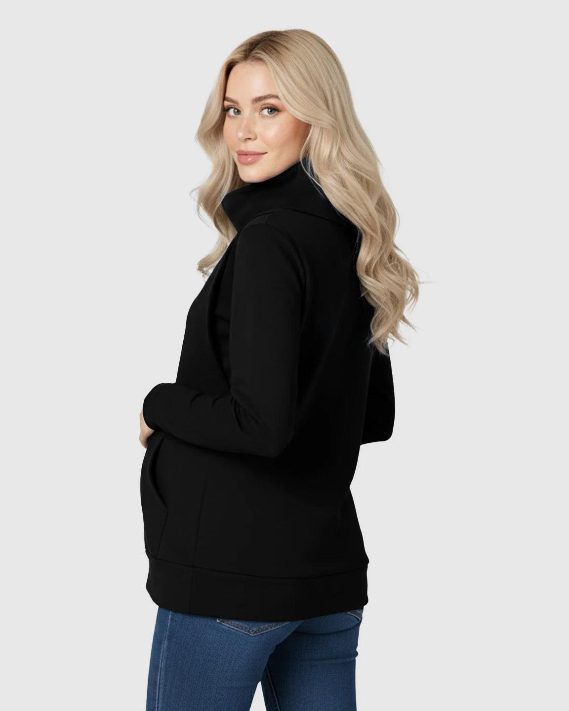 The Nursing Collection: High Cowl Neck Stylish Maternity Nursing Top