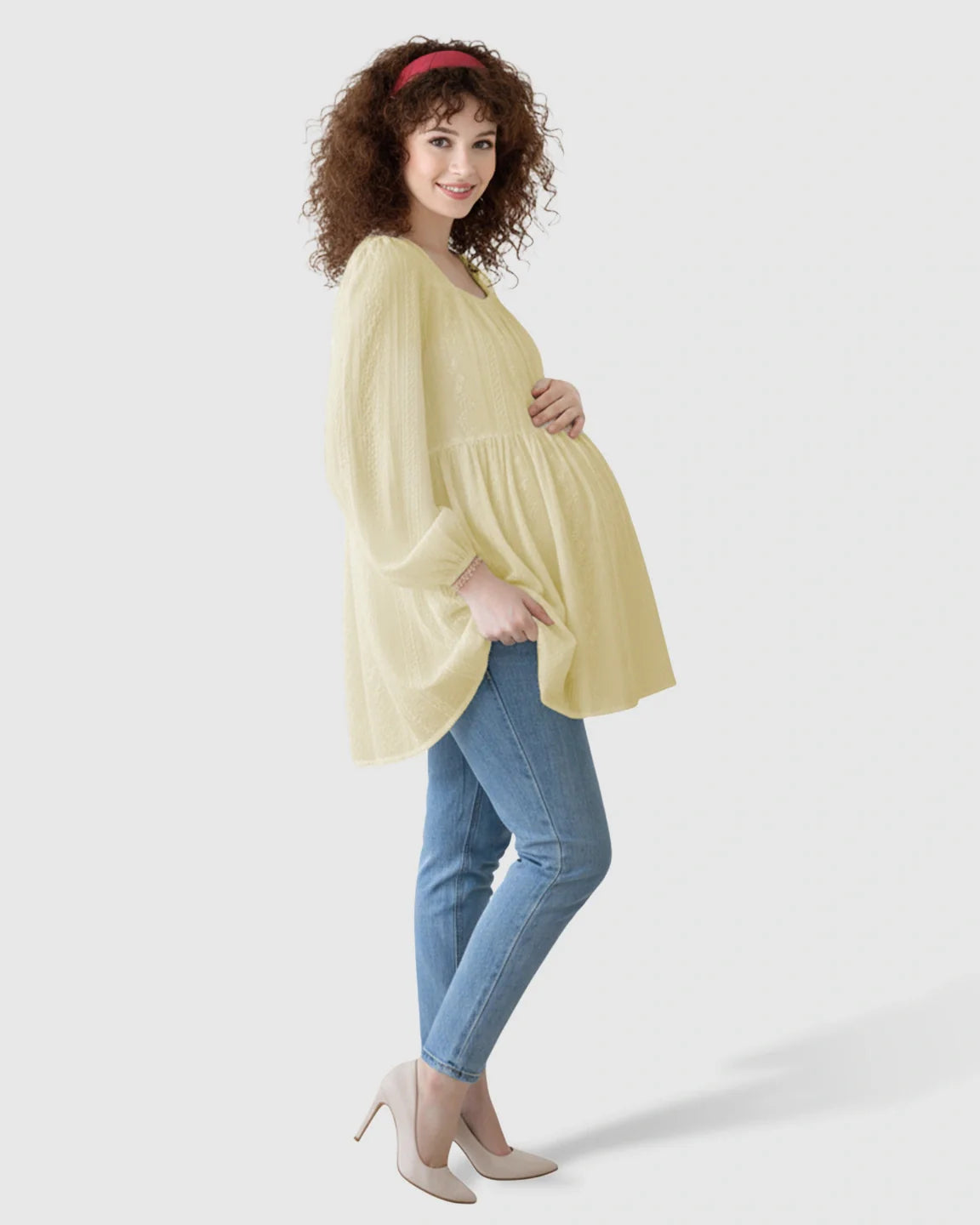 Bump Society – The Comfort Collection: Embroidered Texture Korean Style Maternity Tunic Top