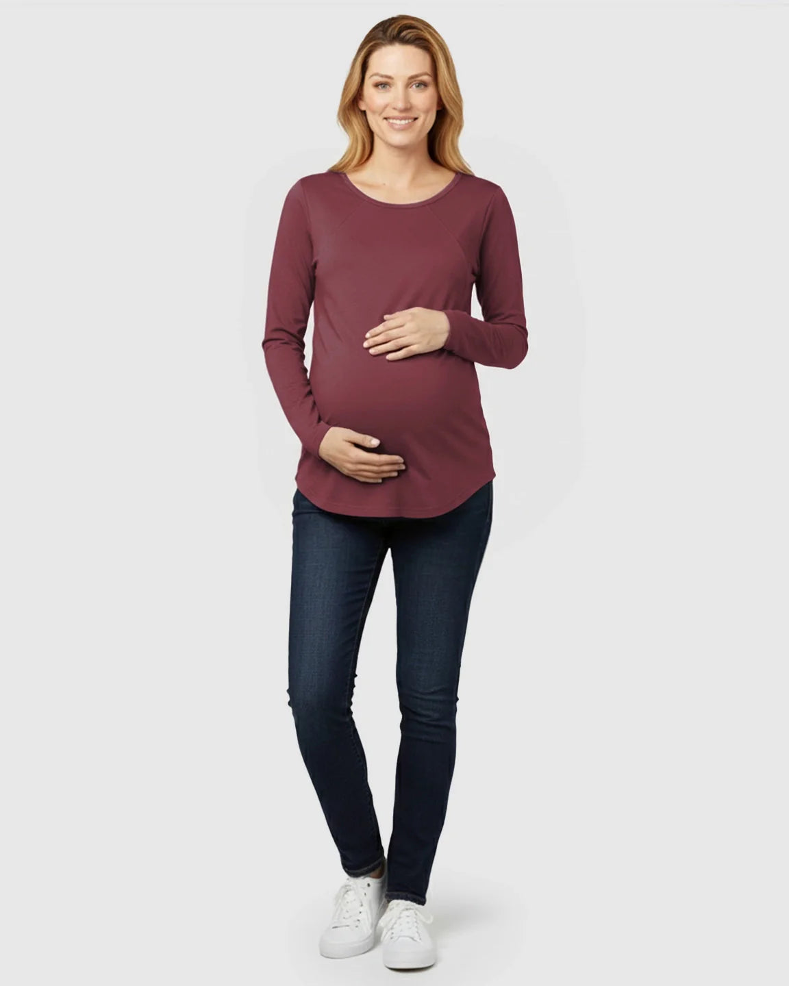 The Nursing Collection: Side-Zip Nursing Access Everyday Maternity Top