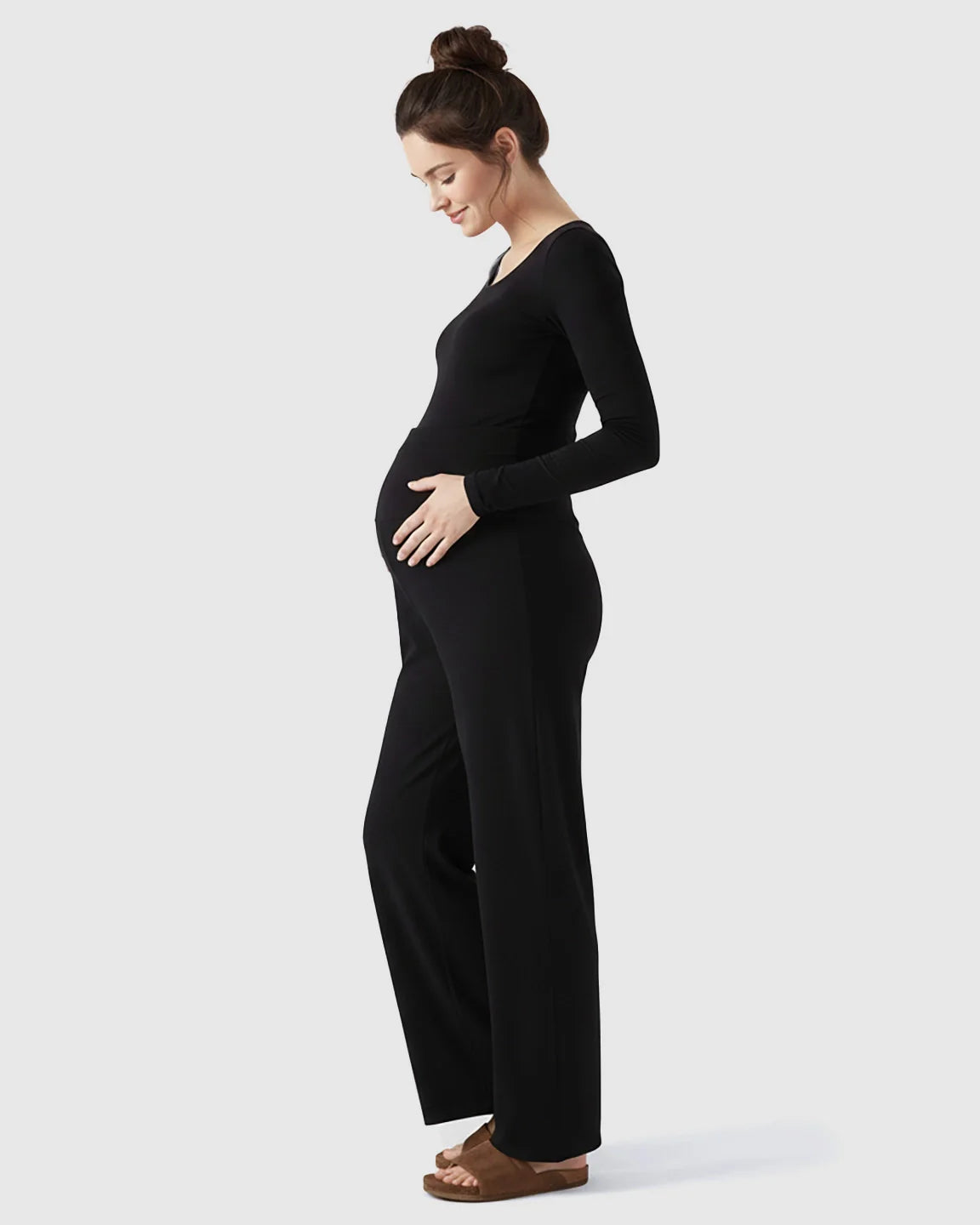 Bump Society – The Comfort Collection: Soft Fleece Wide Leg Maternity Pants