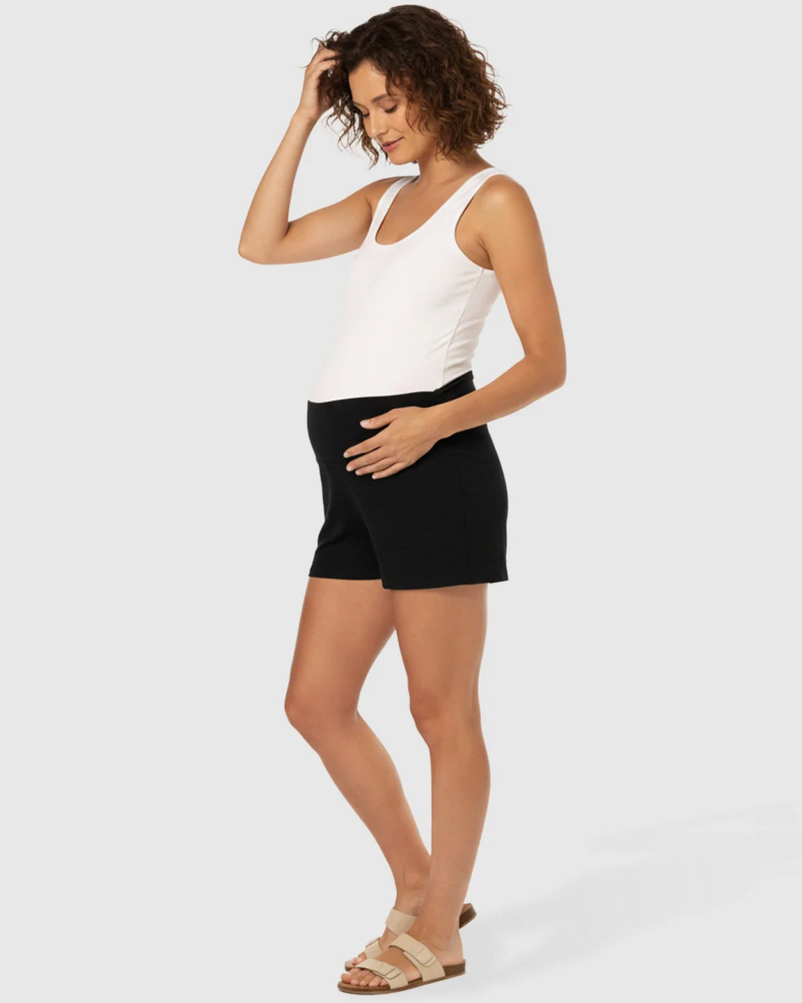 Bump Society – The Comfort Collection: High Rise Relaxed Fit Maternity Shorts