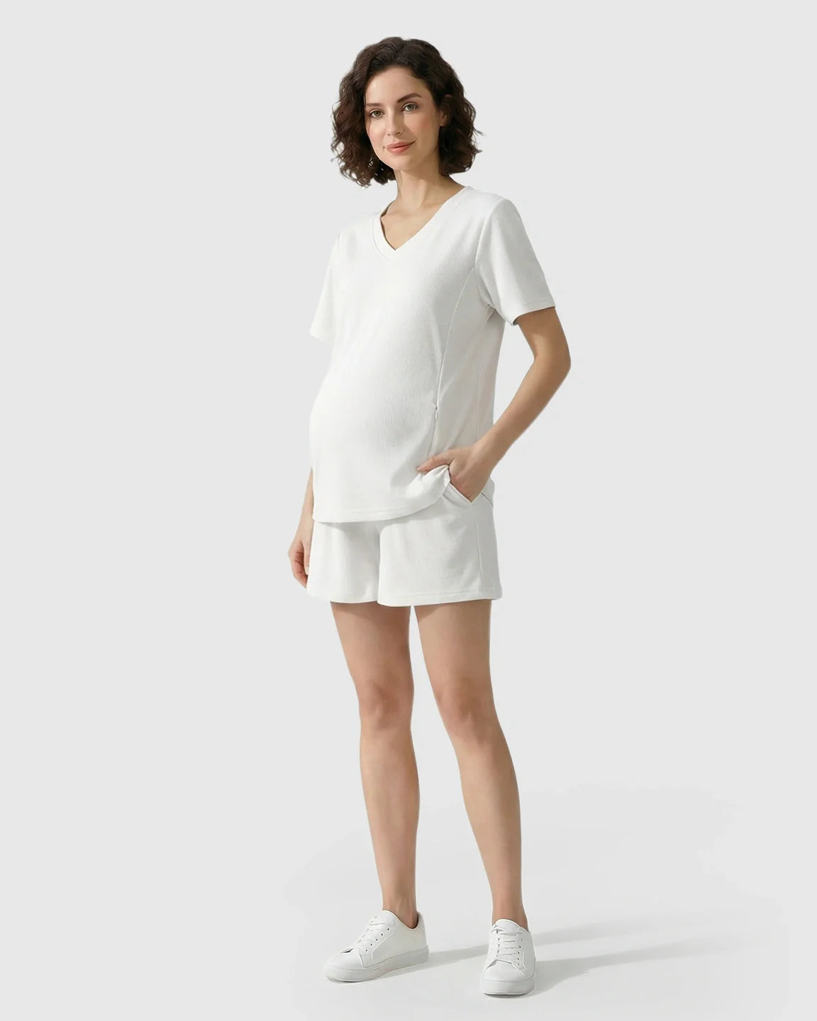 Bump Society – The Nursing Collection: Discreet-Zip Relaxed Nursing & Maternity Lounge Set