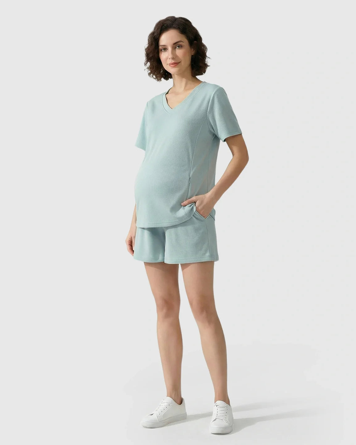 Bump Society – The Nursing Collection: Discreet-Zip Relaxed Nursing & Maternity Lounge Set