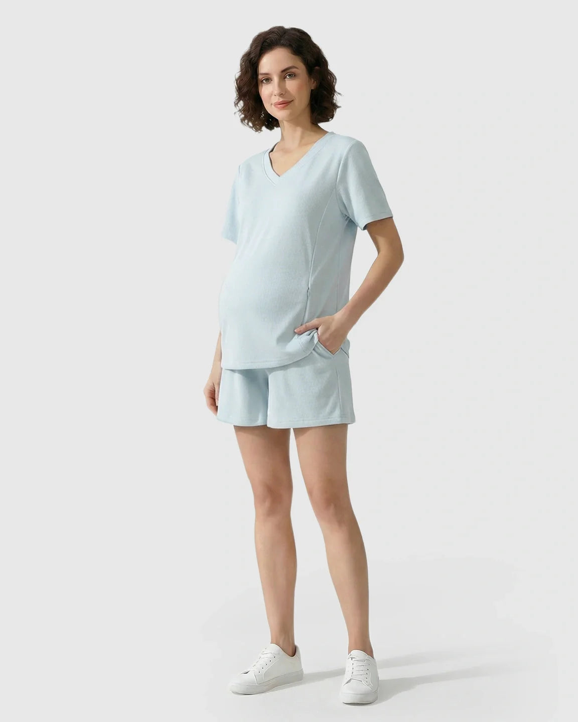 Bump Society – The Nursing Collection: Discreet-Zip Relaxed Nursing & Maternity Lounge Set