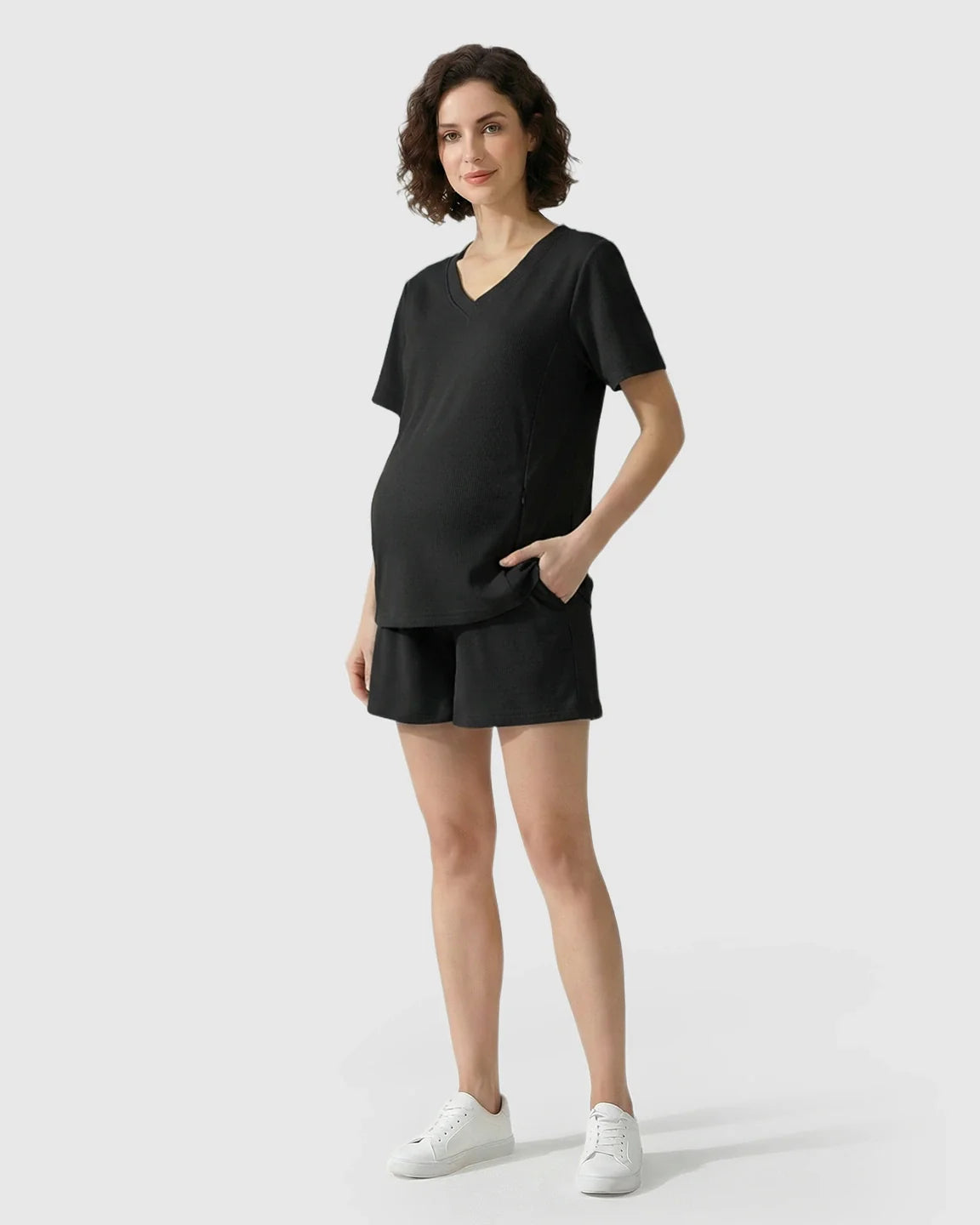 Bump Society – The Nursing Collection: Discreet-Zip Relaxed Nursing & Maternity Lounge Set