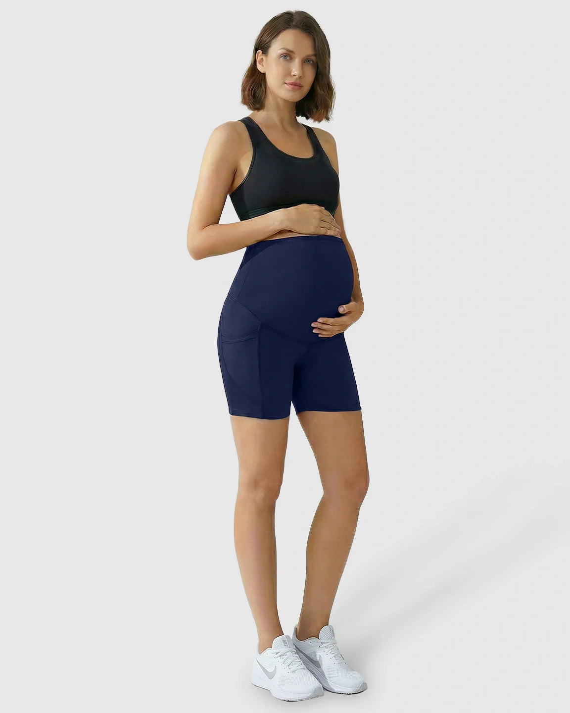 The Support Collection  High-Waist Supportive Maternity Shorts