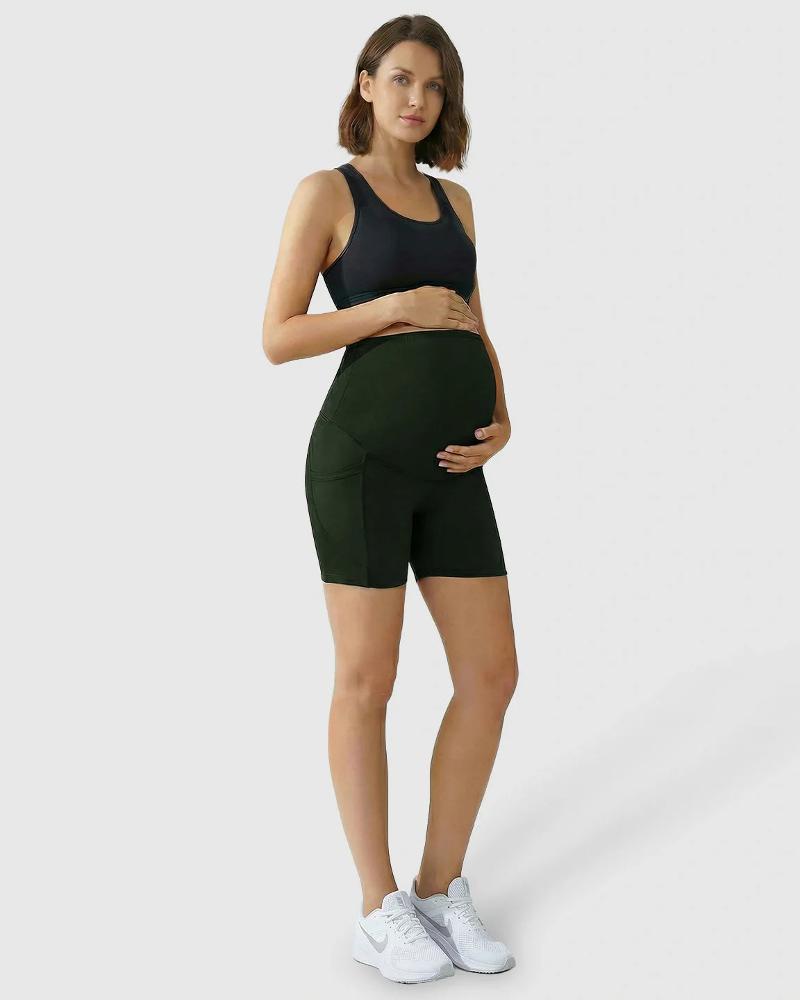 The Support Collection  High-Waist Supportive Maternity Shorts