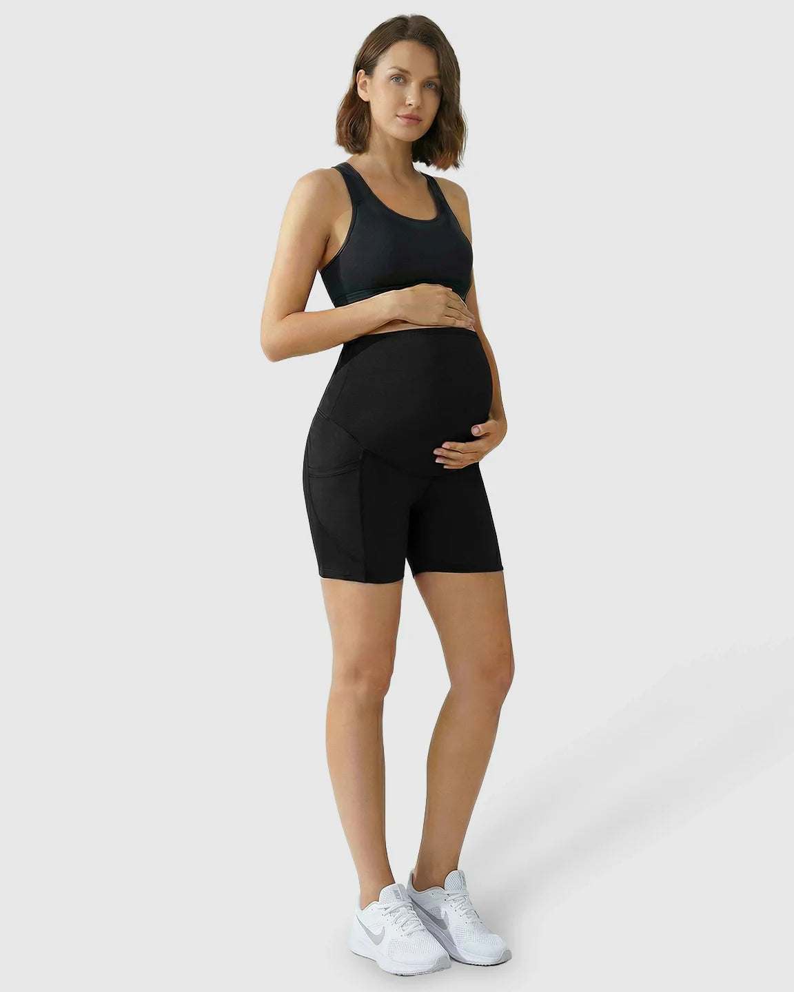 The Support Collection  High-Waist Supportive Maternity Shorts