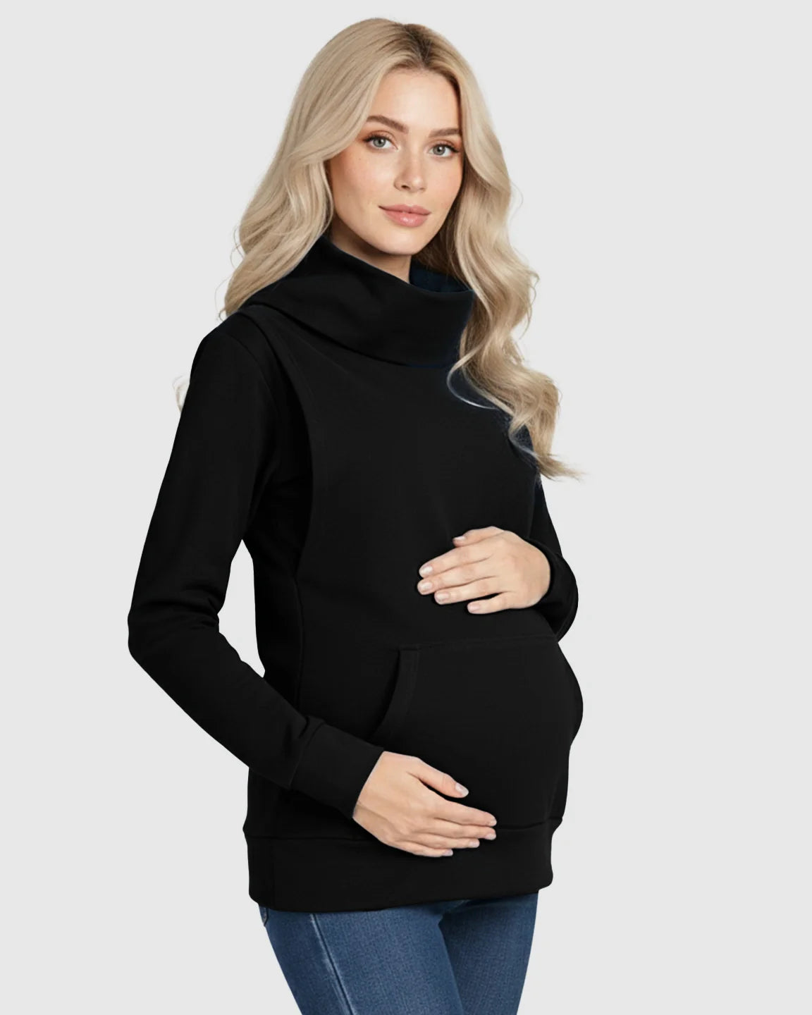 The Nursing Collection: High Cowl Neck Stylish Maternity Nursing Top