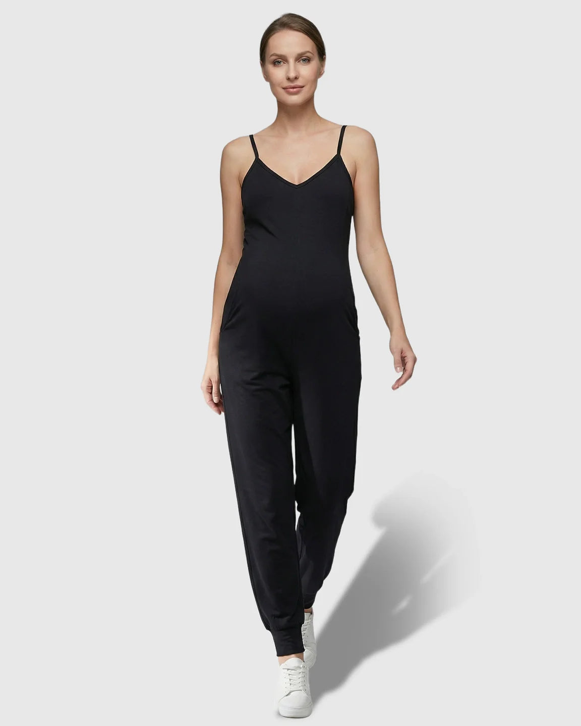 Bump Society – The Comfort Collection: Spaghetti Straps Everyday Maternity Jumpsuit