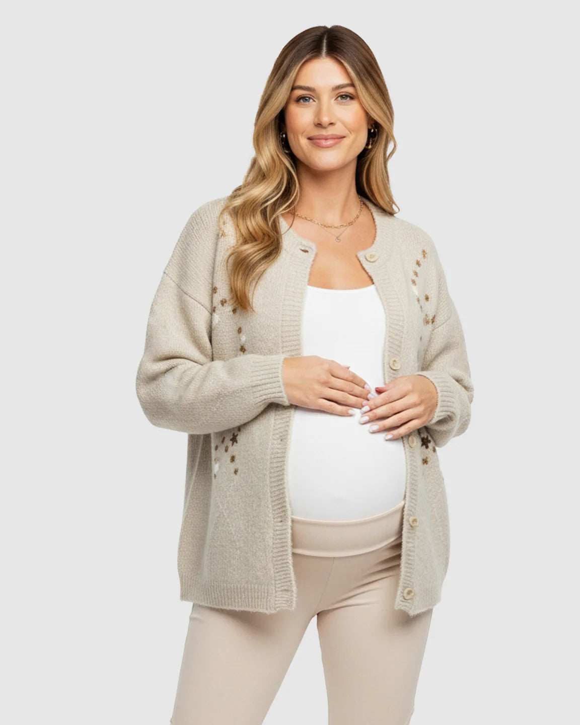 Bump Society – The Comfort Collection: Soft Knit Single Breasted Maternity Top