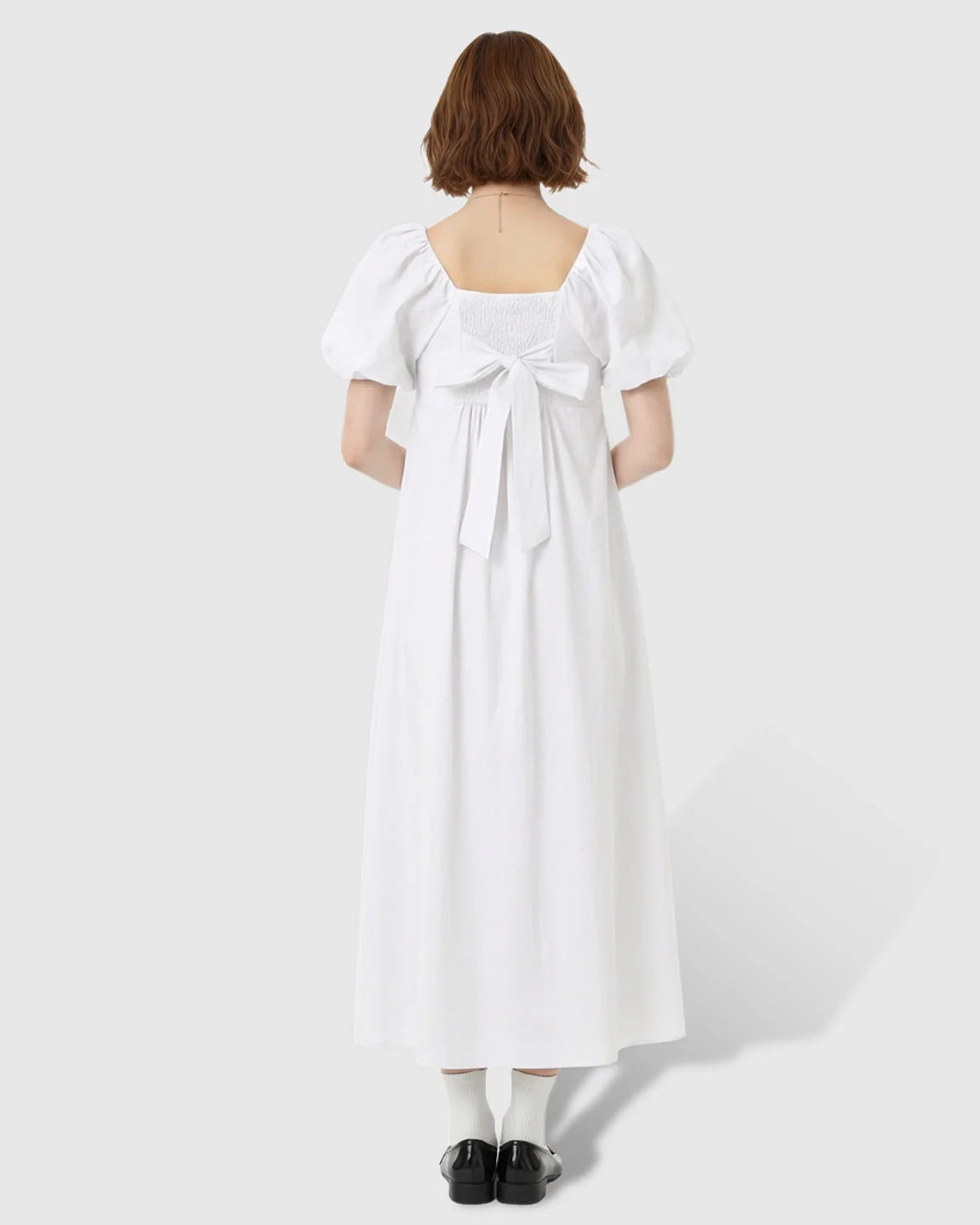 Bump Society – The Comfort Collection: Short Puff Sleeve Casual Maternity Maxi Dress