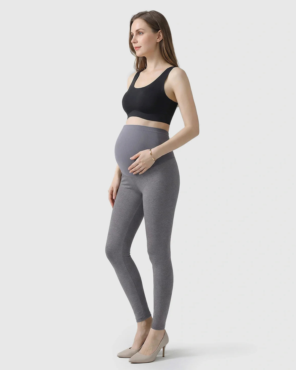 Bump Society – The Support Collection: High-Waist Belly Support Maternity Leggings