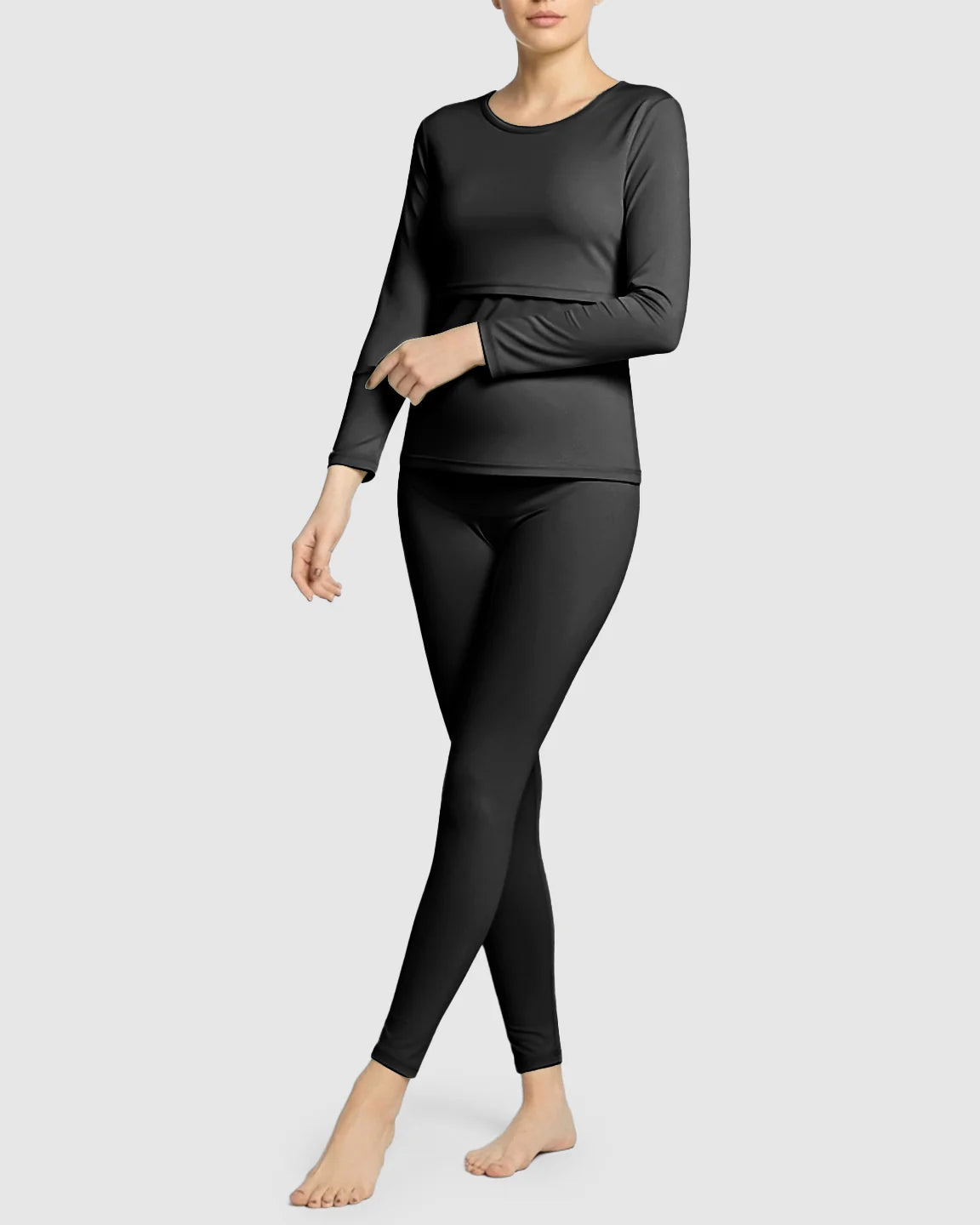 Bump Society – The Nursing Collection: Thick Cotton Nursing Maternity Pajama Set