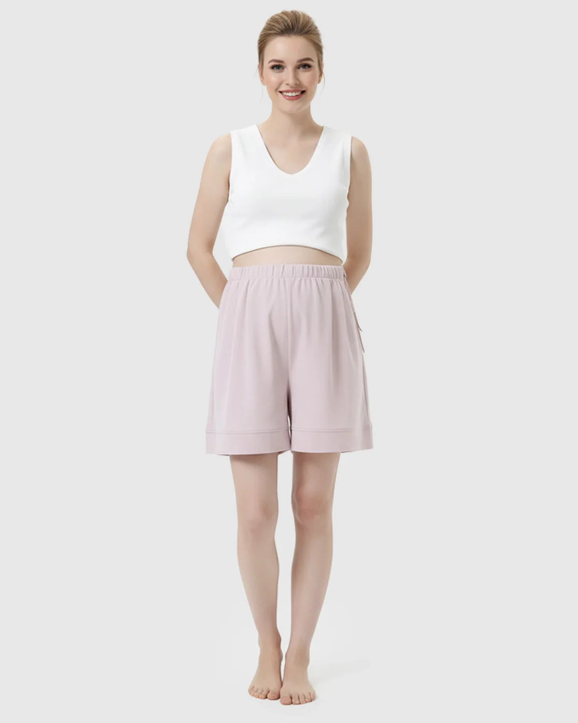 Bump Society – The Comfort Collection: Pocketed Side Drawstring Maternity Shorts