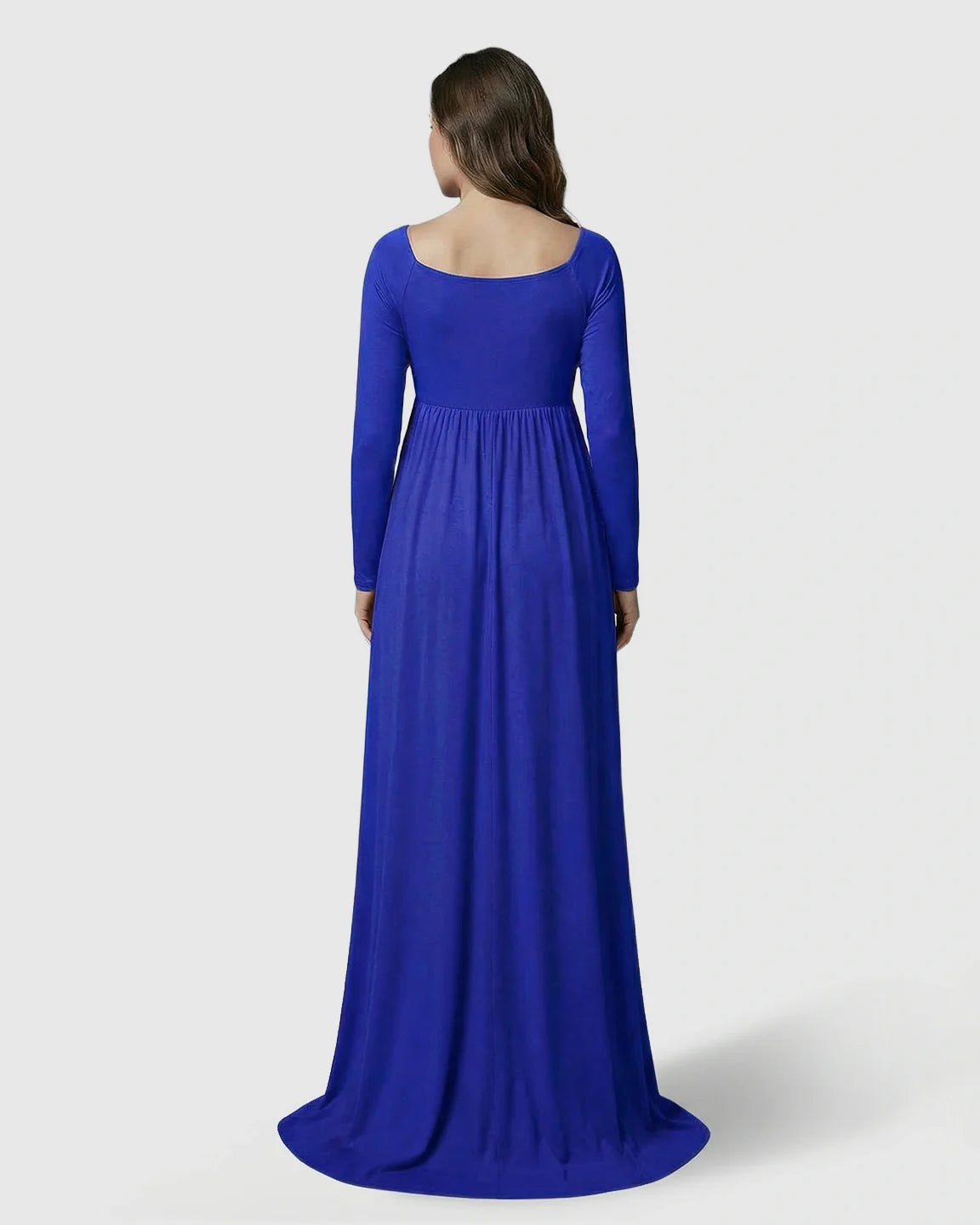 Bump Society – The Comfort Collection: Long-Sleeve Full Train Maternity Maxi Dress