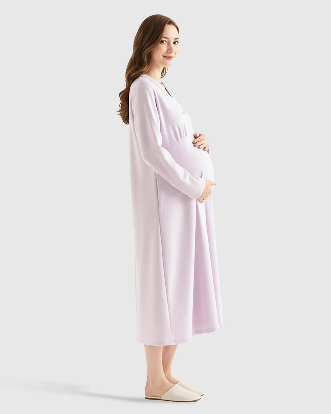 Bump Society – The Nursing Collection: Button Front Babydoll Nursing Dress