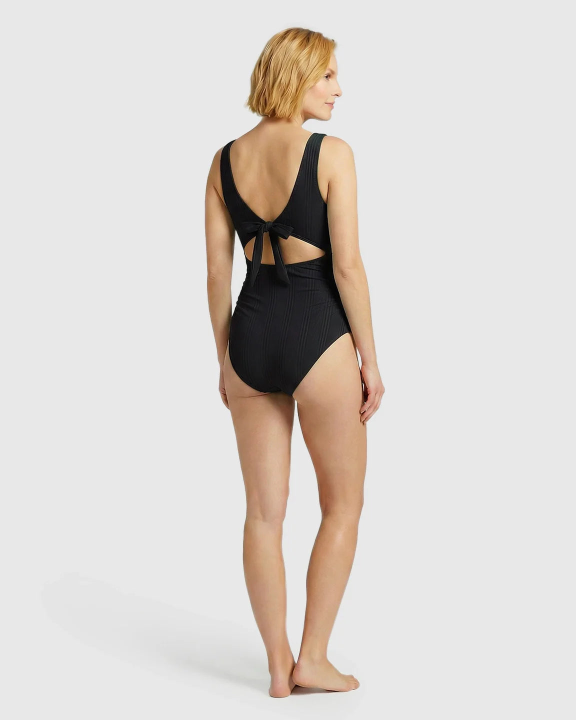 Bump Society – The Comfort Collection: Bow Tie-Back Cutout Maternity Swimsuit