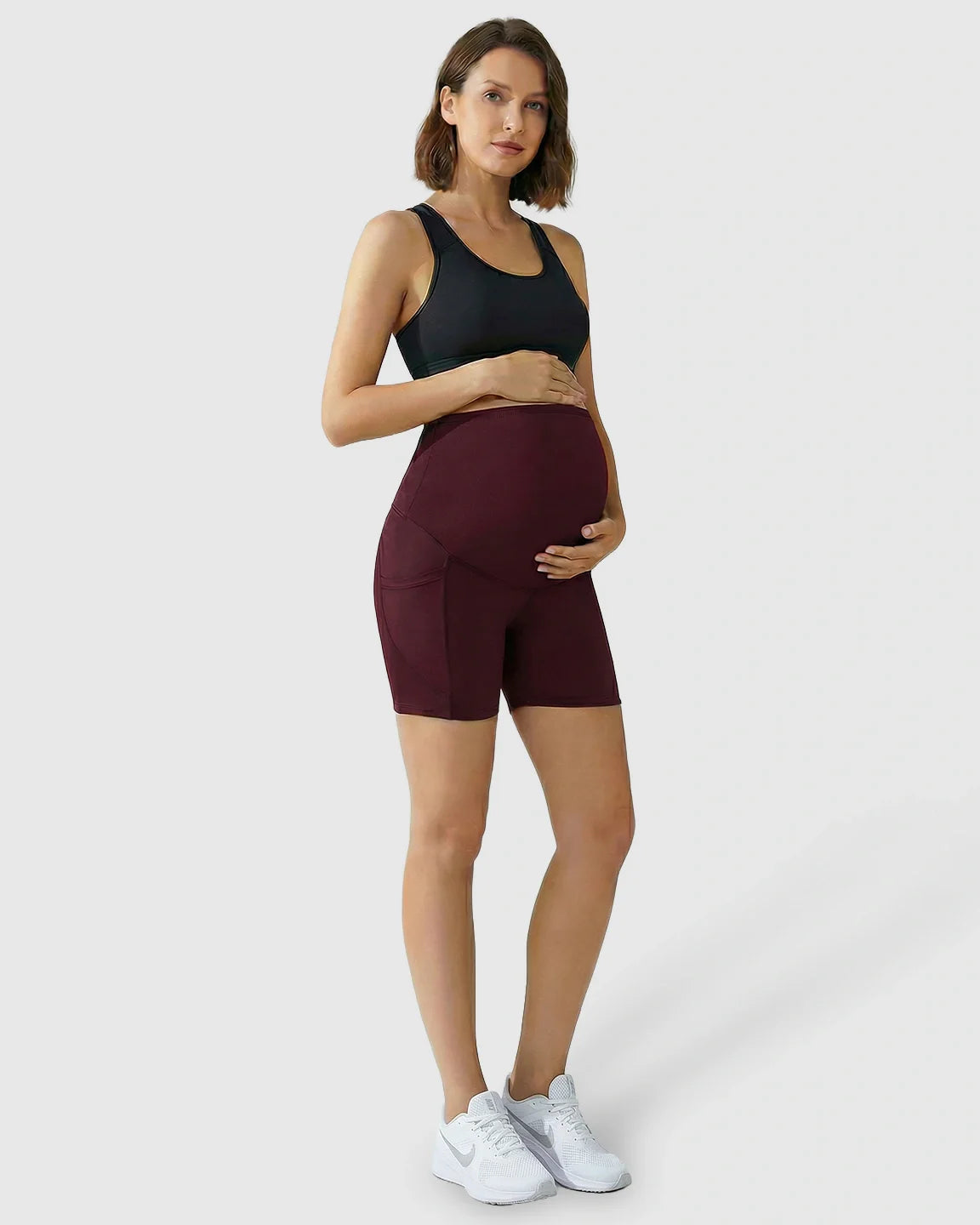 The Support Collection  High-Waist Supportive Maternity Shorts