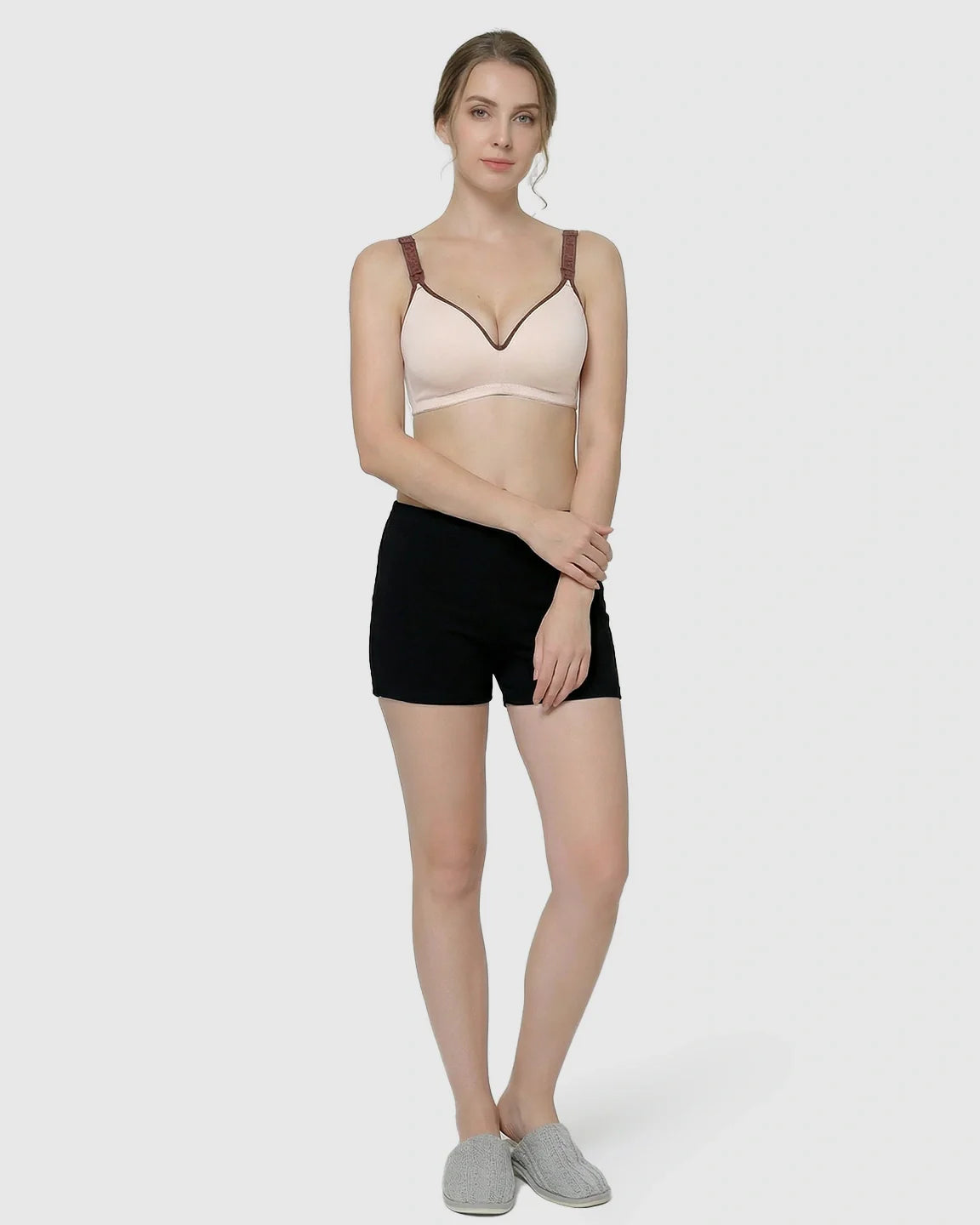 Bump Society – The Nursing Collection: Front-Open Cotton Nursing Bra