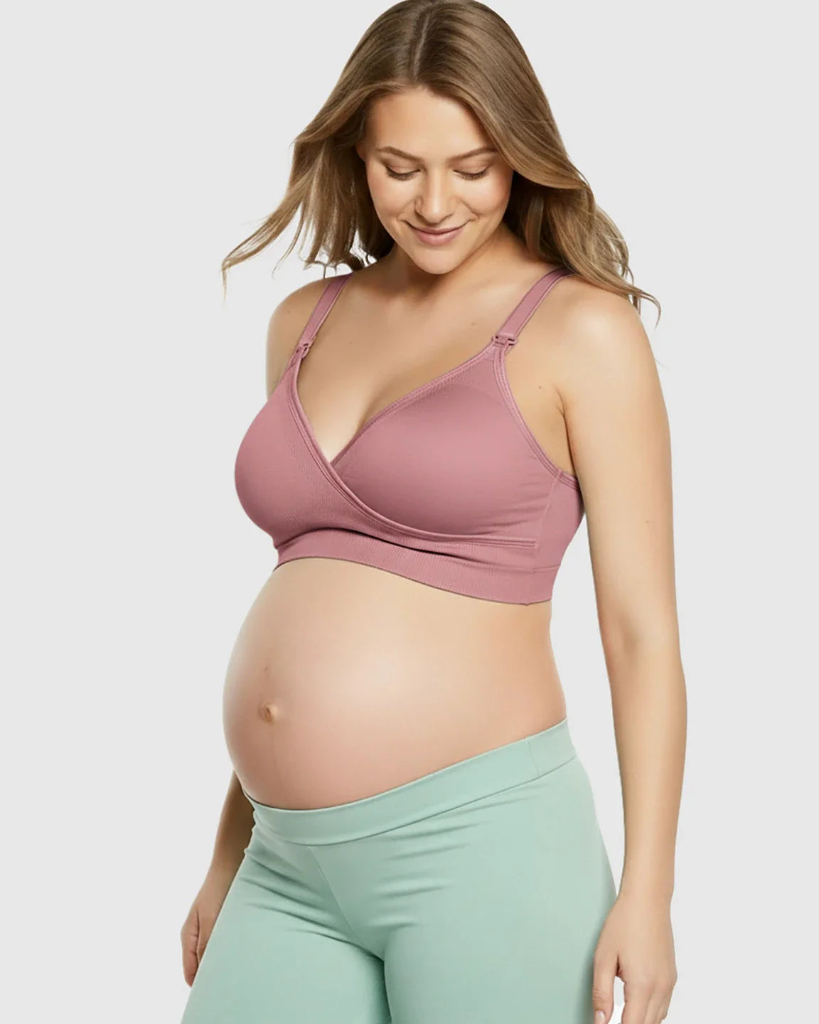 Bump Society – The Nursing Collection: Seamless Front-Open Soft Stretch Nursing Bra